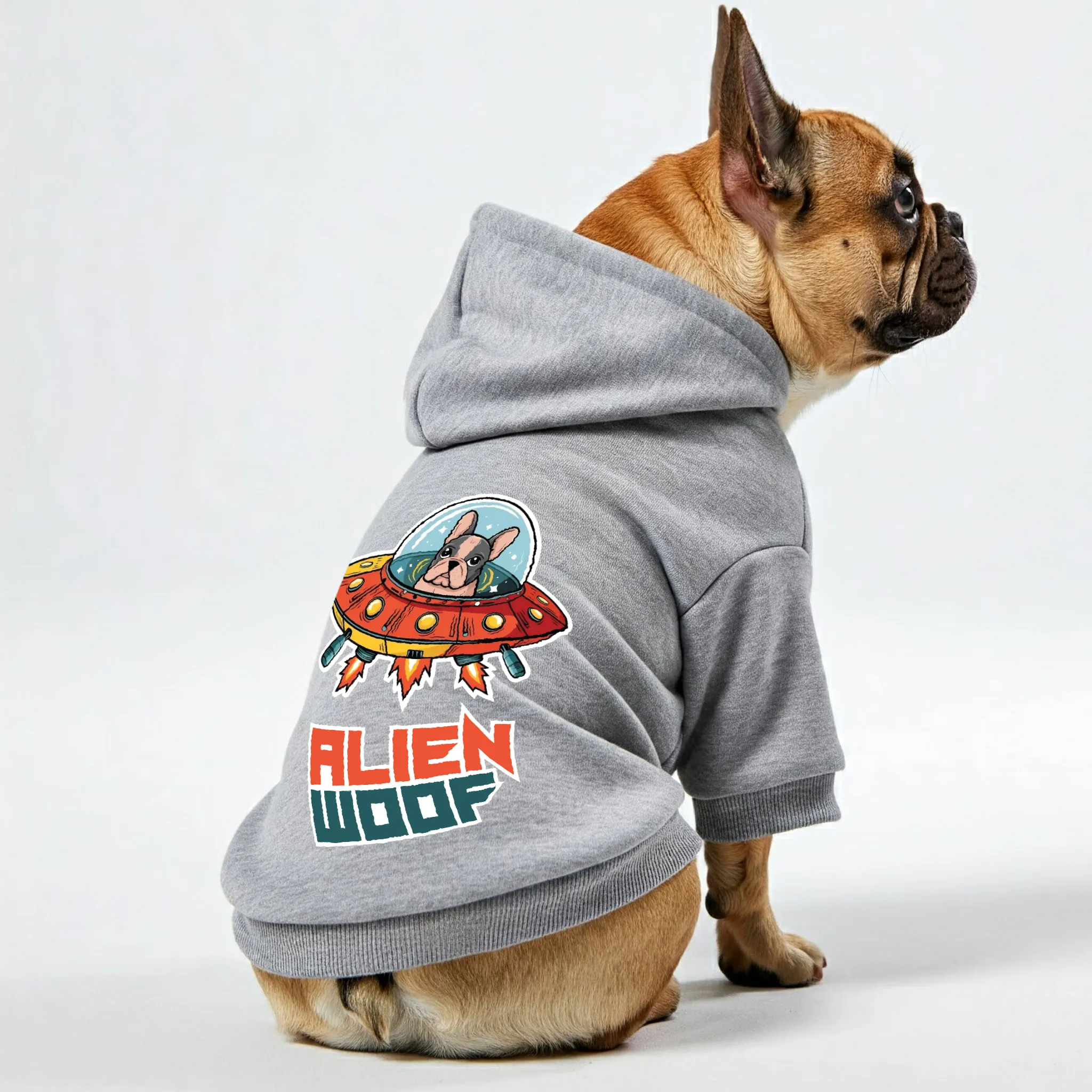 Alien Woof - Personalized French Bulldog Hoodies with Funny Quotes – Stylish, Cozy, and Premium 100% Cotton