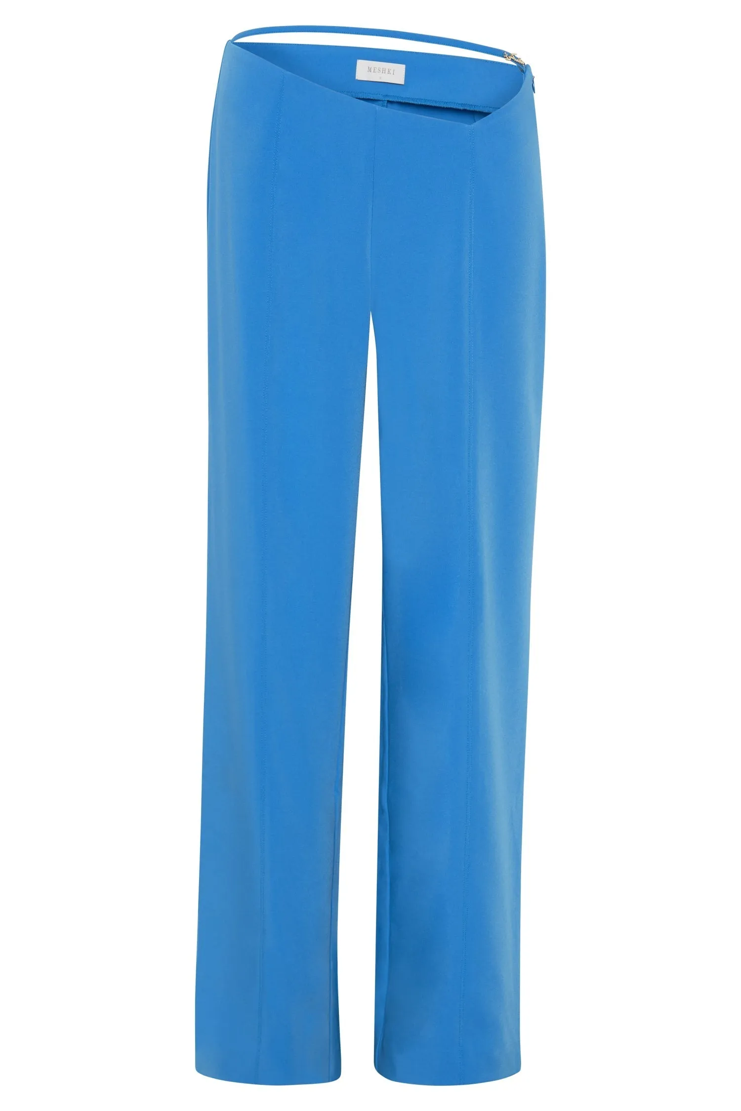 Bahar Mid Rise Wide Leg Strap Pant - Azure Blue