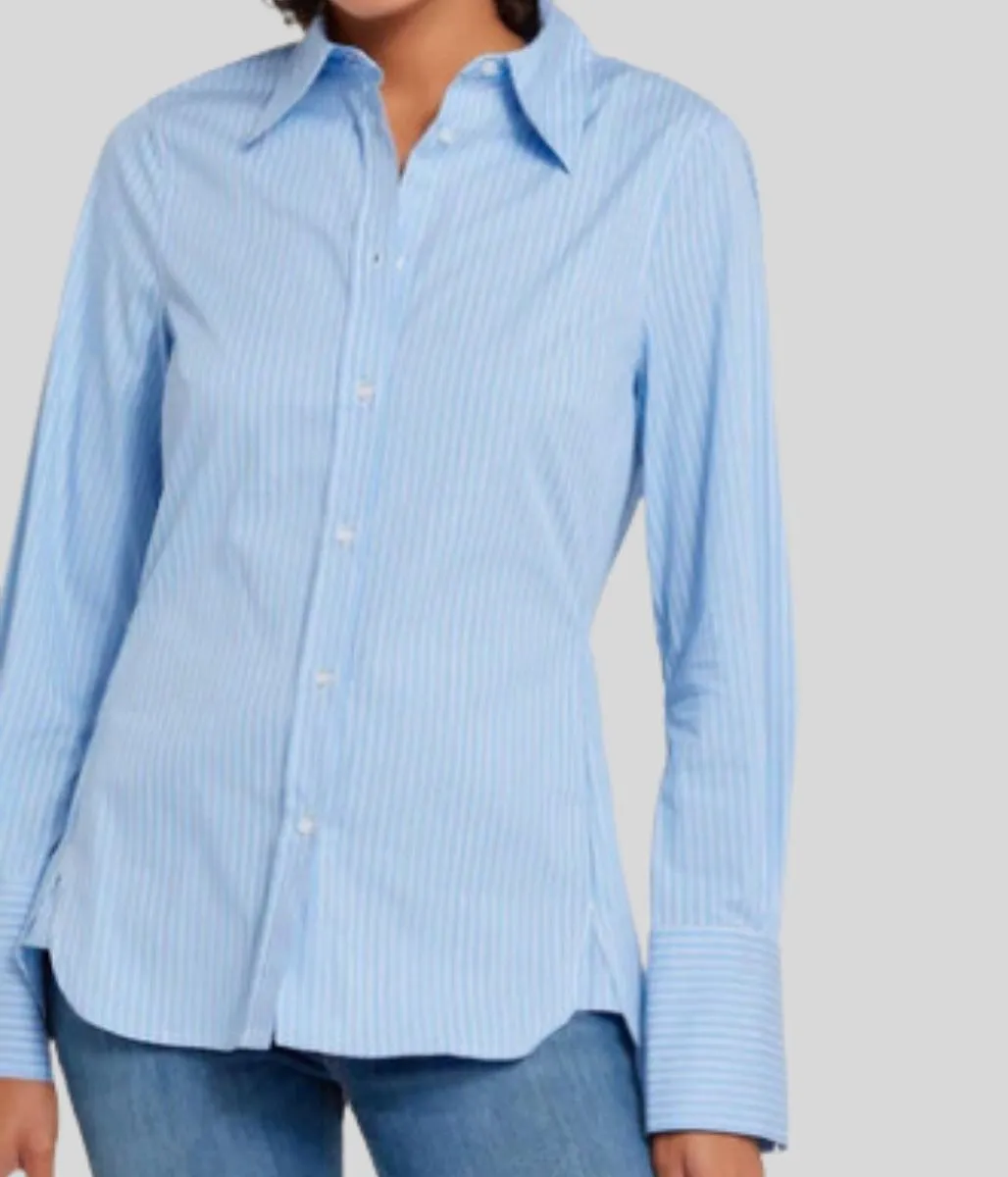 Blue Camille Pinstripe Shirt