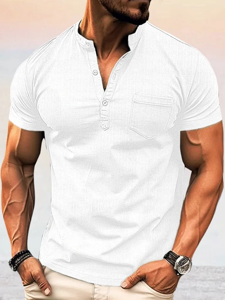 Casual Soft Henley Shirt