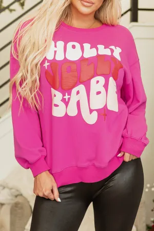 Christmas Holly Jolly Babe Graphic Sweatshirt