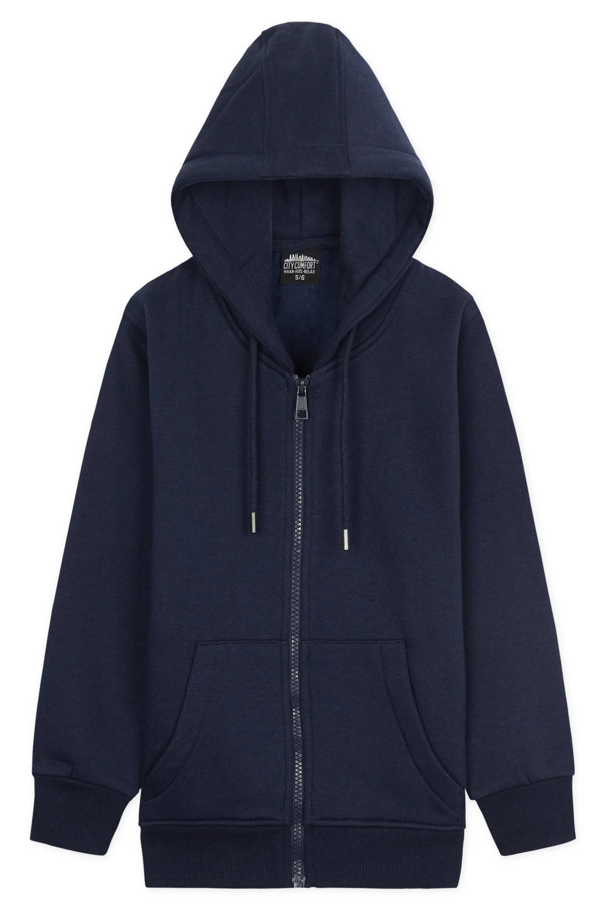 CityComfort Hoodies For Kids, CityComfort Plain Zip Up Hoodie