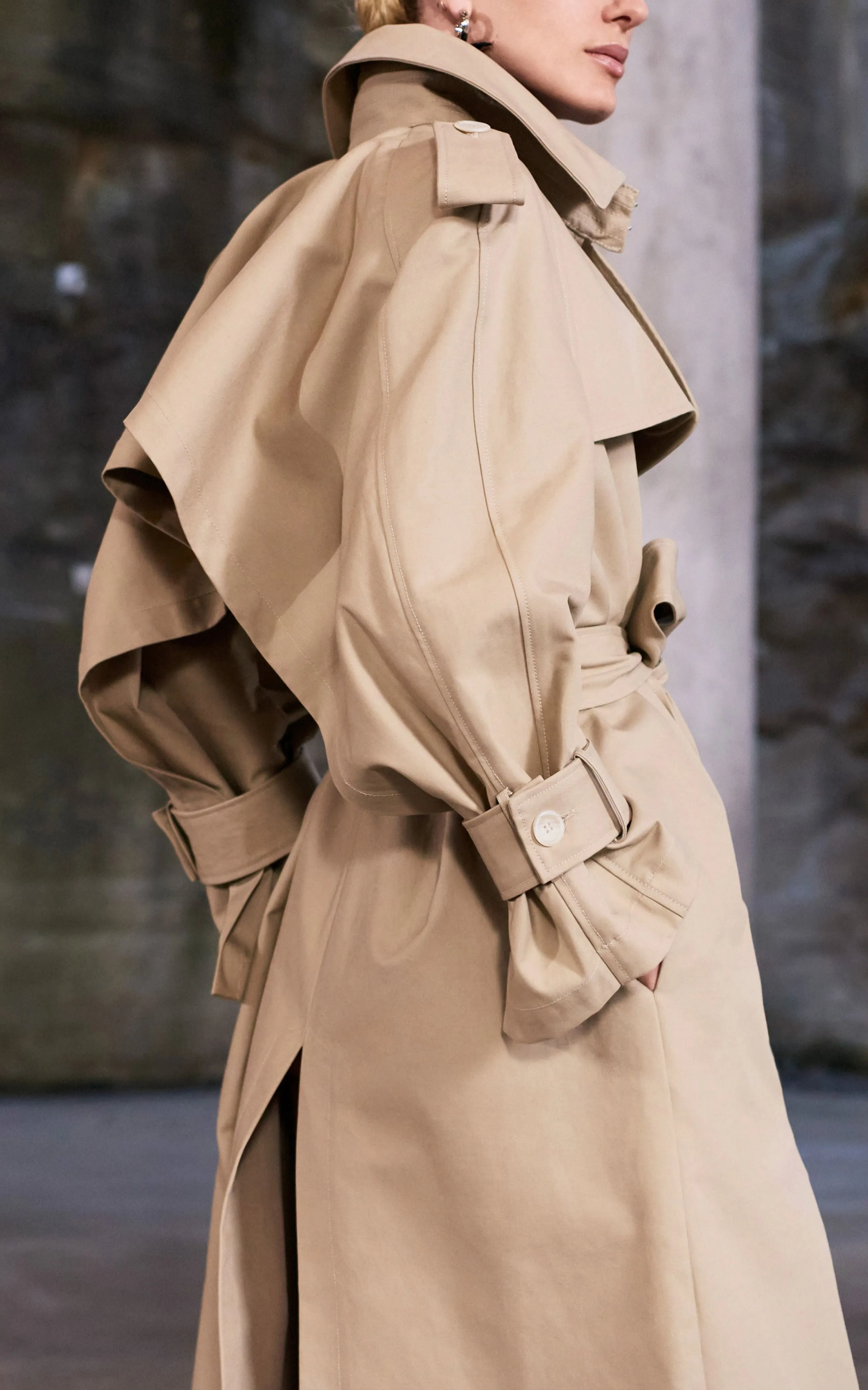 Holmes Winged Trench | Stone