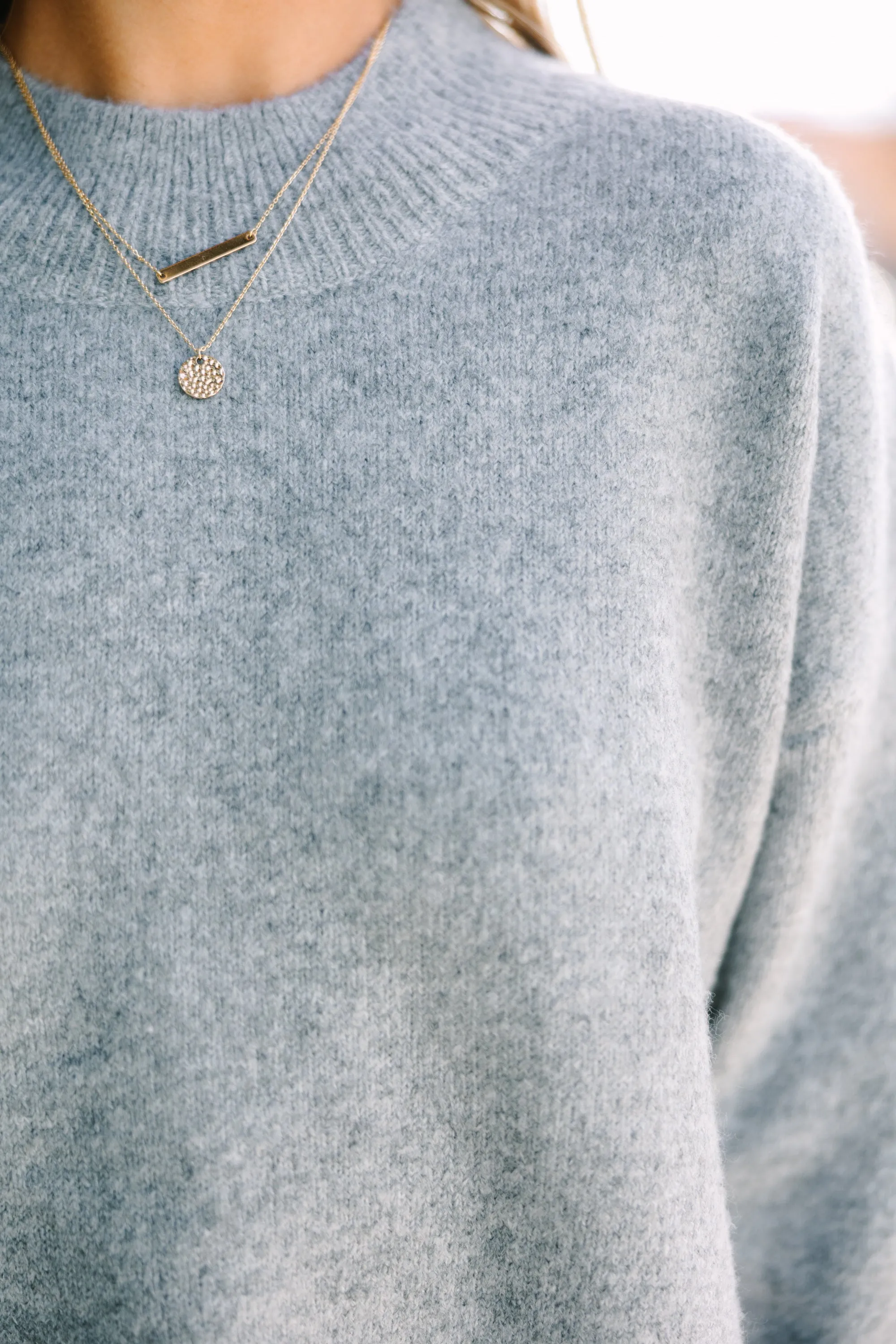 It Can Happen Gray Side Slit Sweater