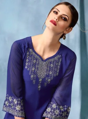 Elegant Kajri Silk Kurti Collection - Royal Blue 