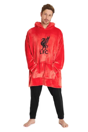 Liverpool F.C. Oversized Red Hoodie Blanket For Men, Official Football Gifts