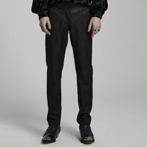 Men's Gothic High-waisted Zipper Suit Pants