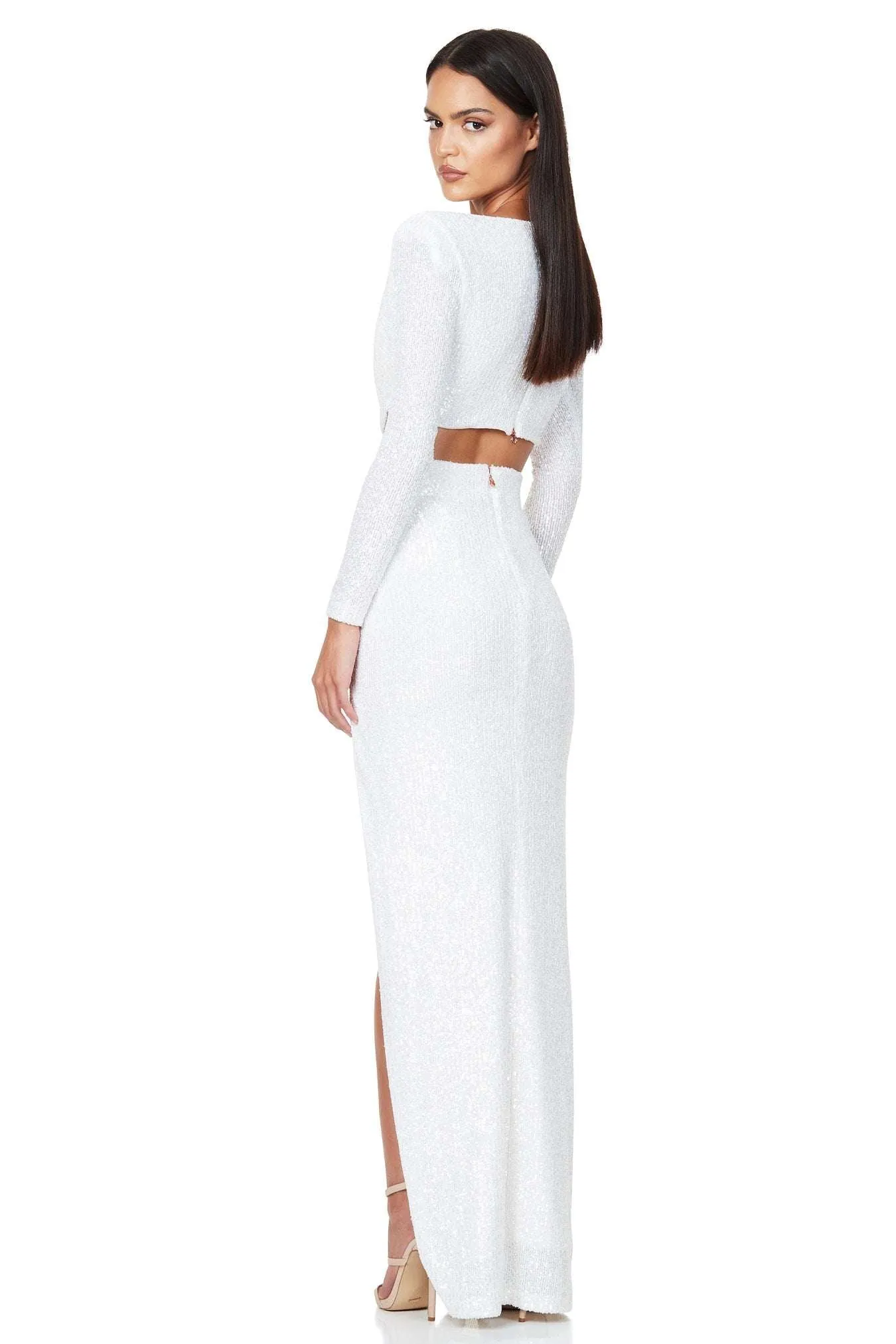 NOOKIE Pandora Long Sleeve Gown (White) - RRP $508