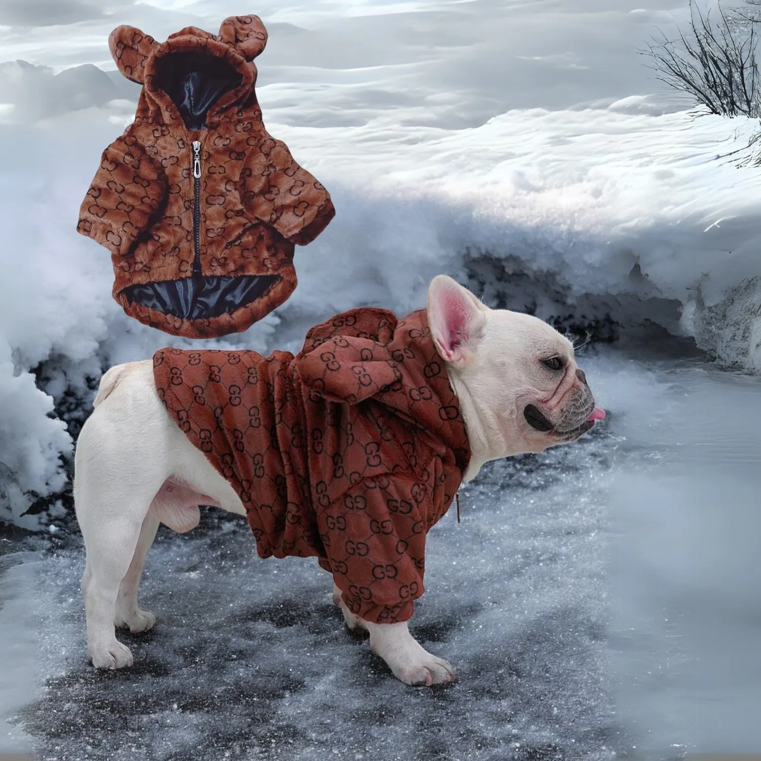 Premium French Bulldog Bear Hoodies