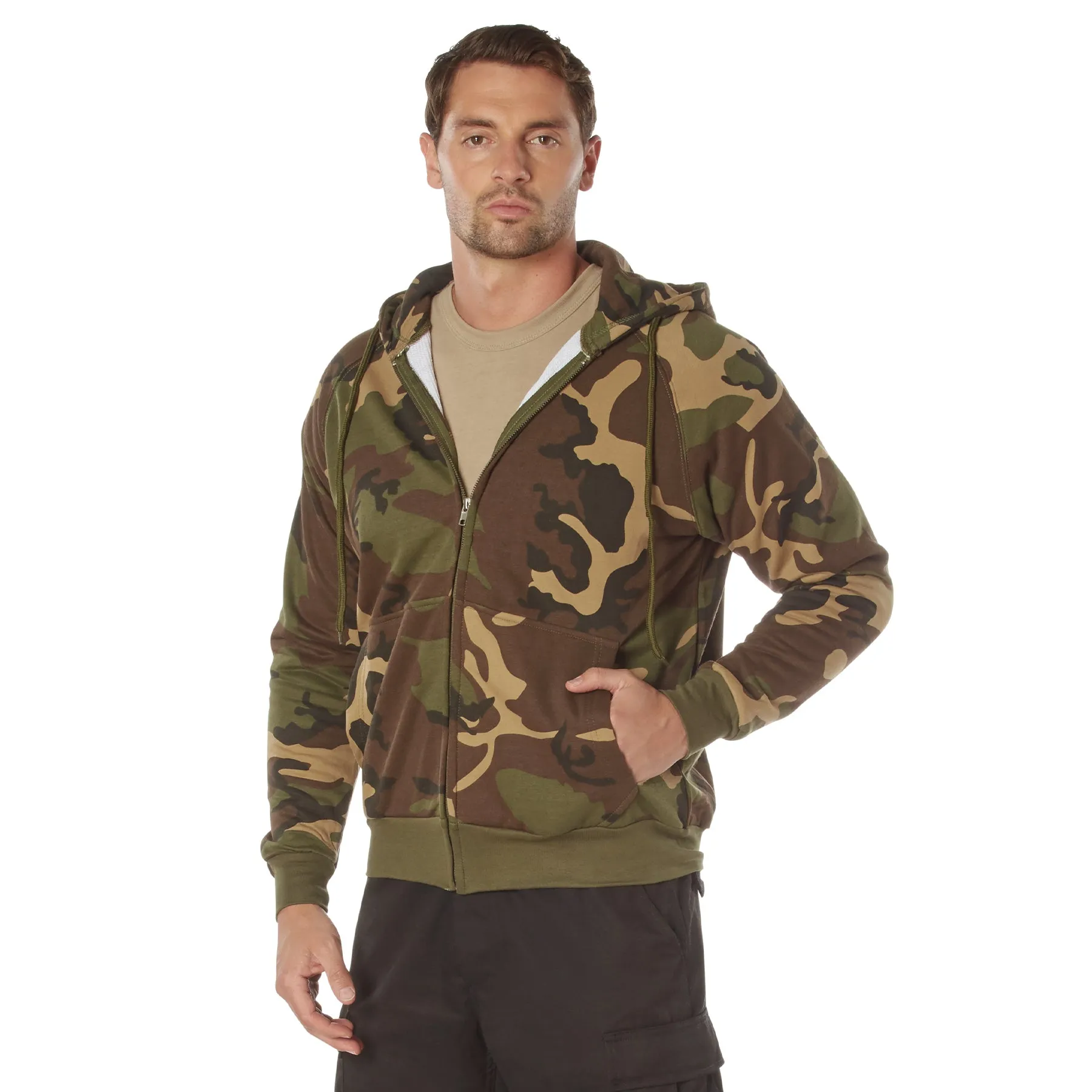 Rothco Thermal Lined Full-Zip Hoodie / Woodland Camo