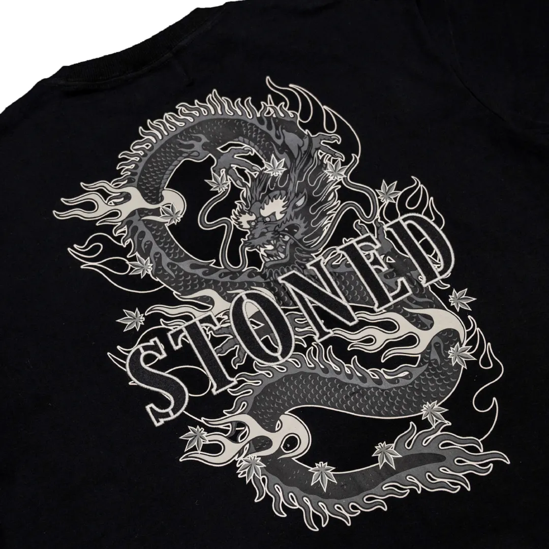 Stoned Retro : Knight Dragon UIP Tee Black