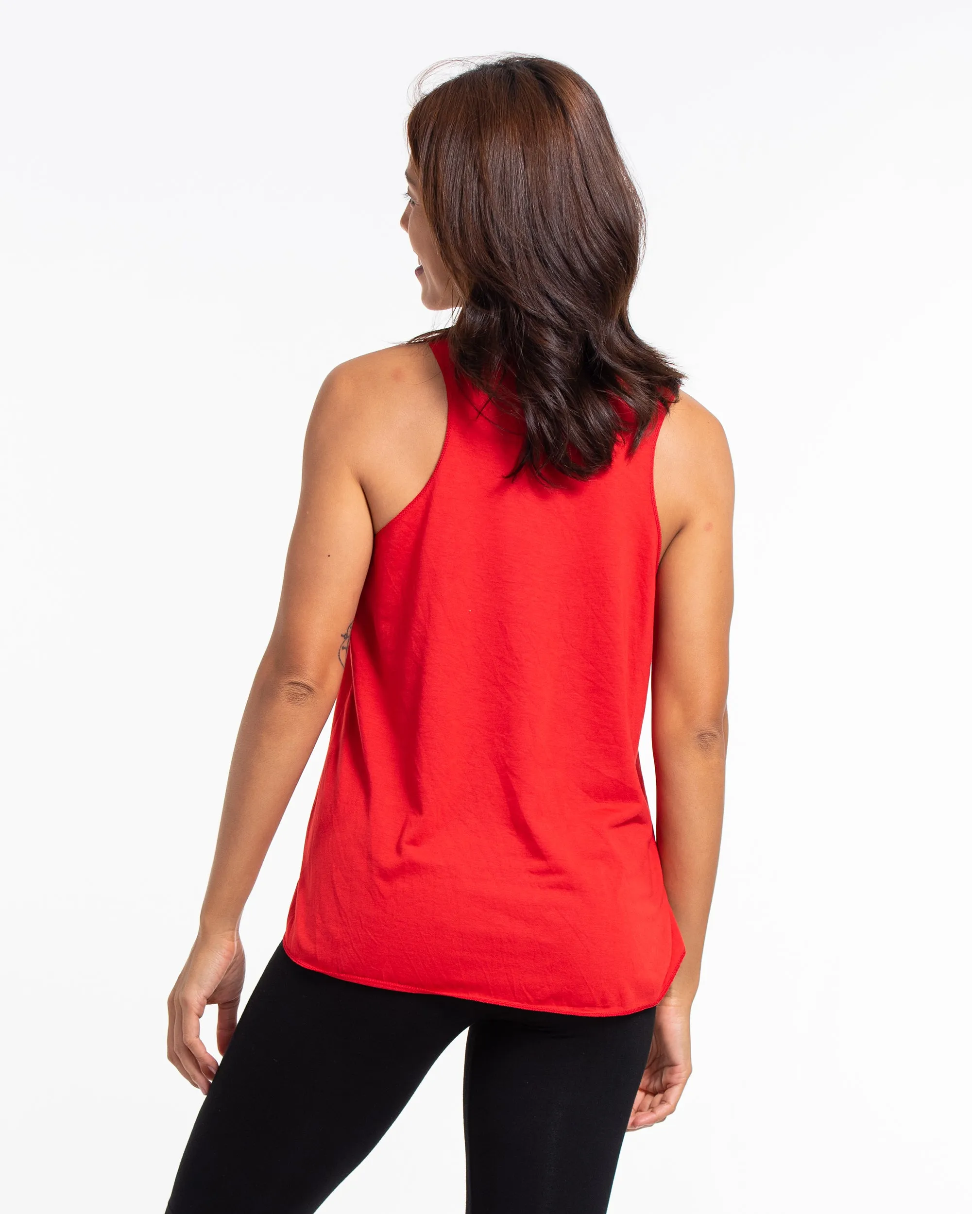 Super Soft Cotton Womens Sunglasses Tank Top in Red