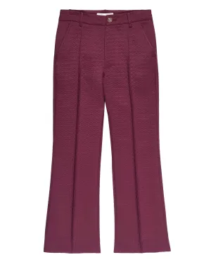 The Geo Jacquard Prim Trouser. -- Mulled Wine