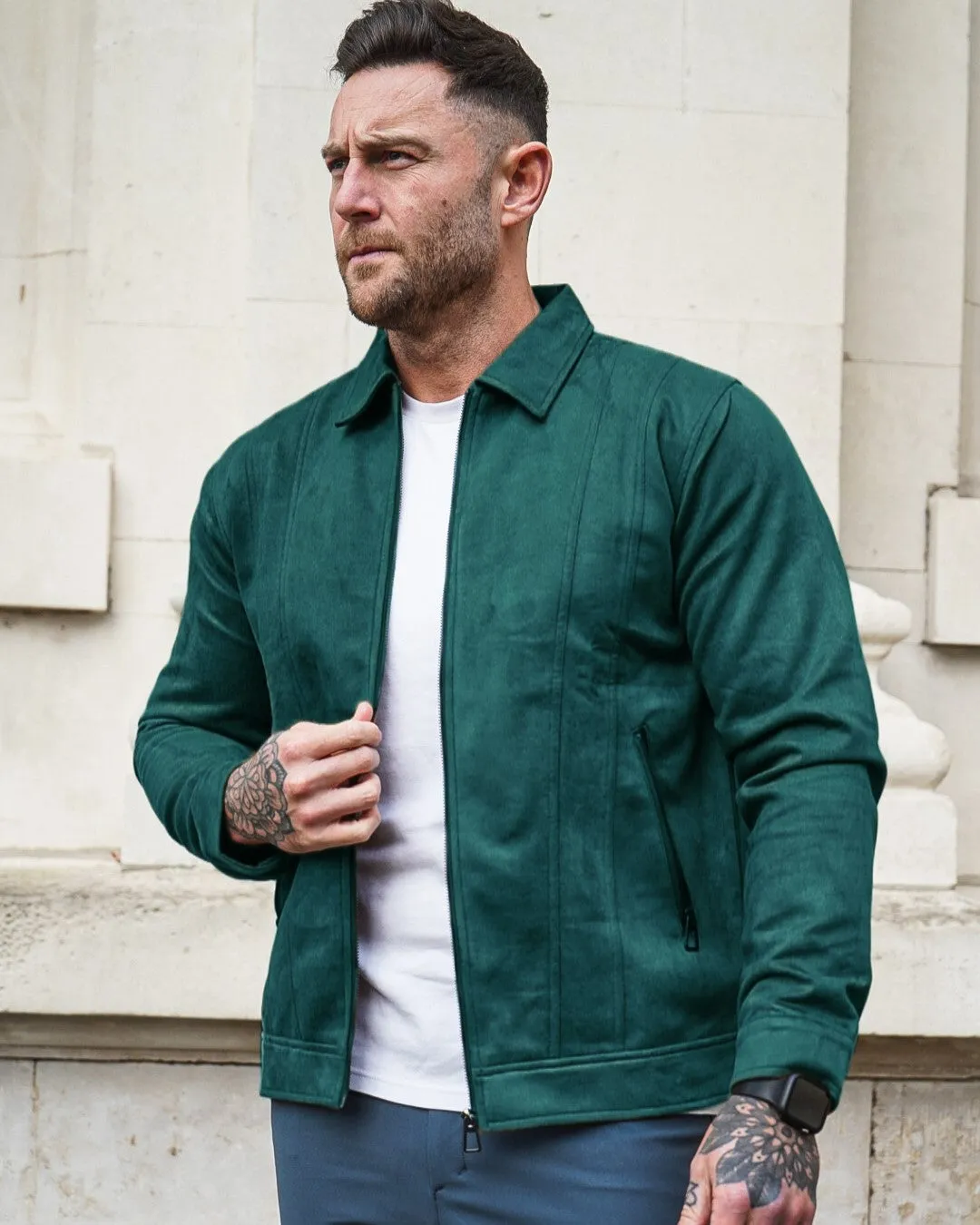 Timeless Suede Bomber Jacket