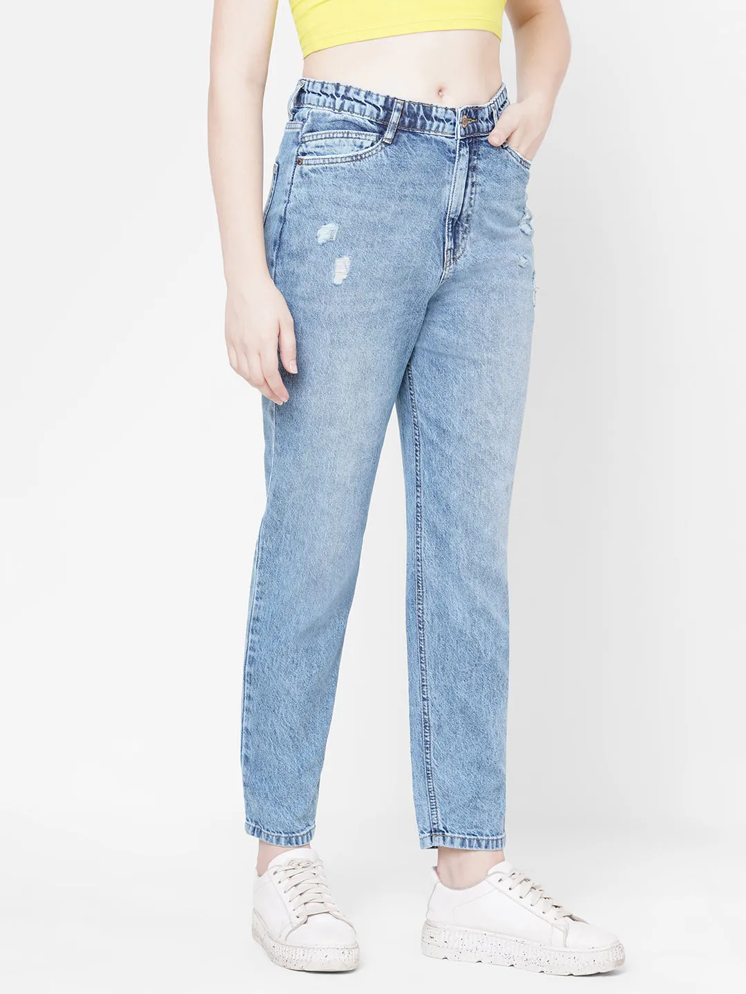 Women High-Rise Mom Fit Jeans