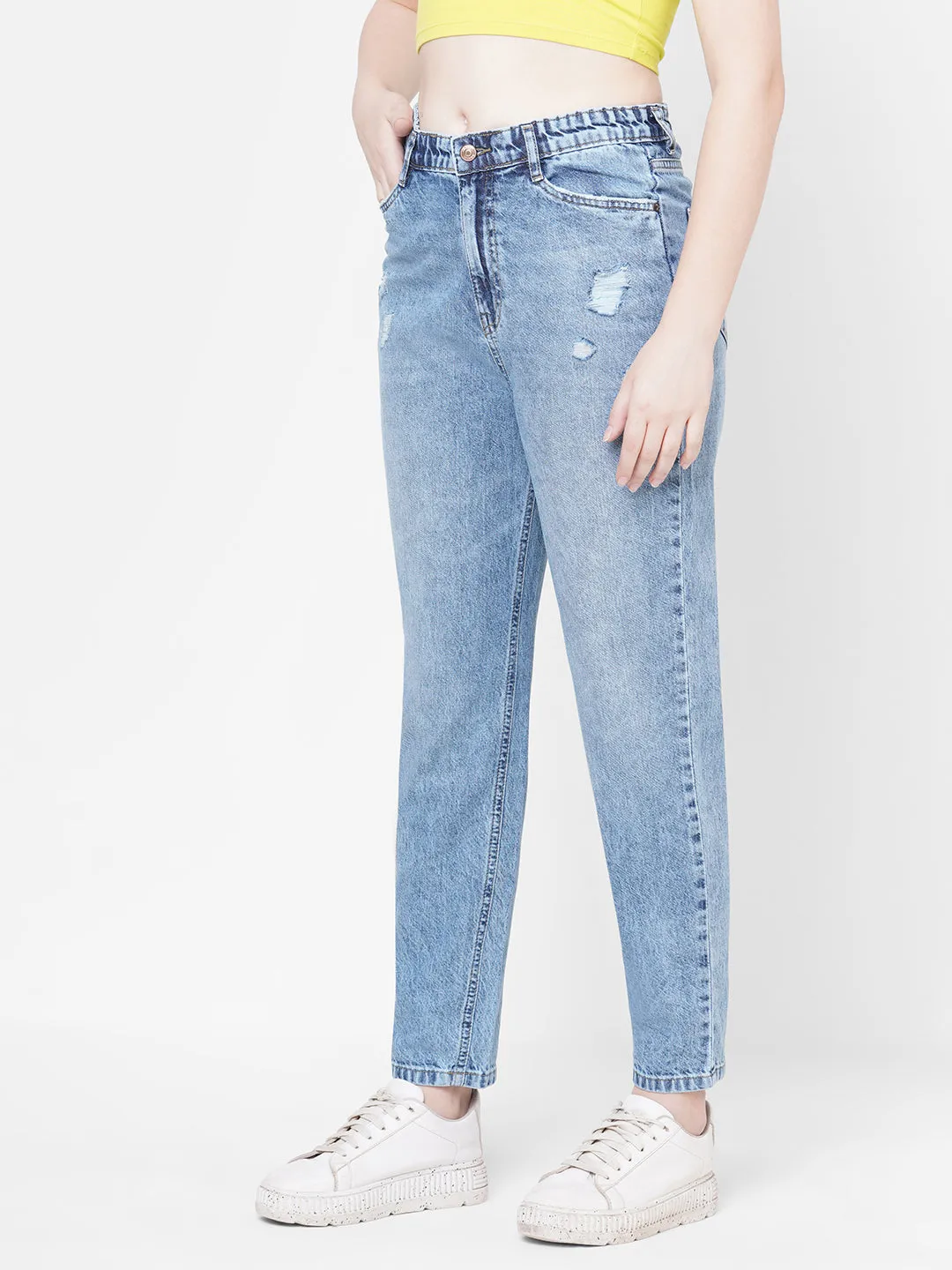 Women High-Rise Mom Fit Jeans