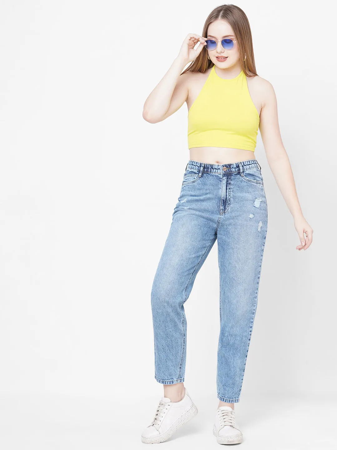 Women High-Rise Mom Fit Jeans