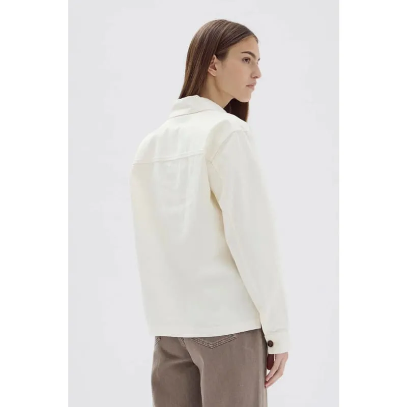 Womens Herringbone Chore Jacket | Ecru