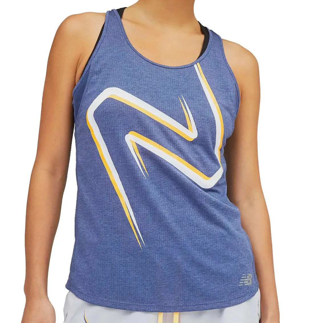 Womens New Balance Impact Run Tank - Night Sky Heather